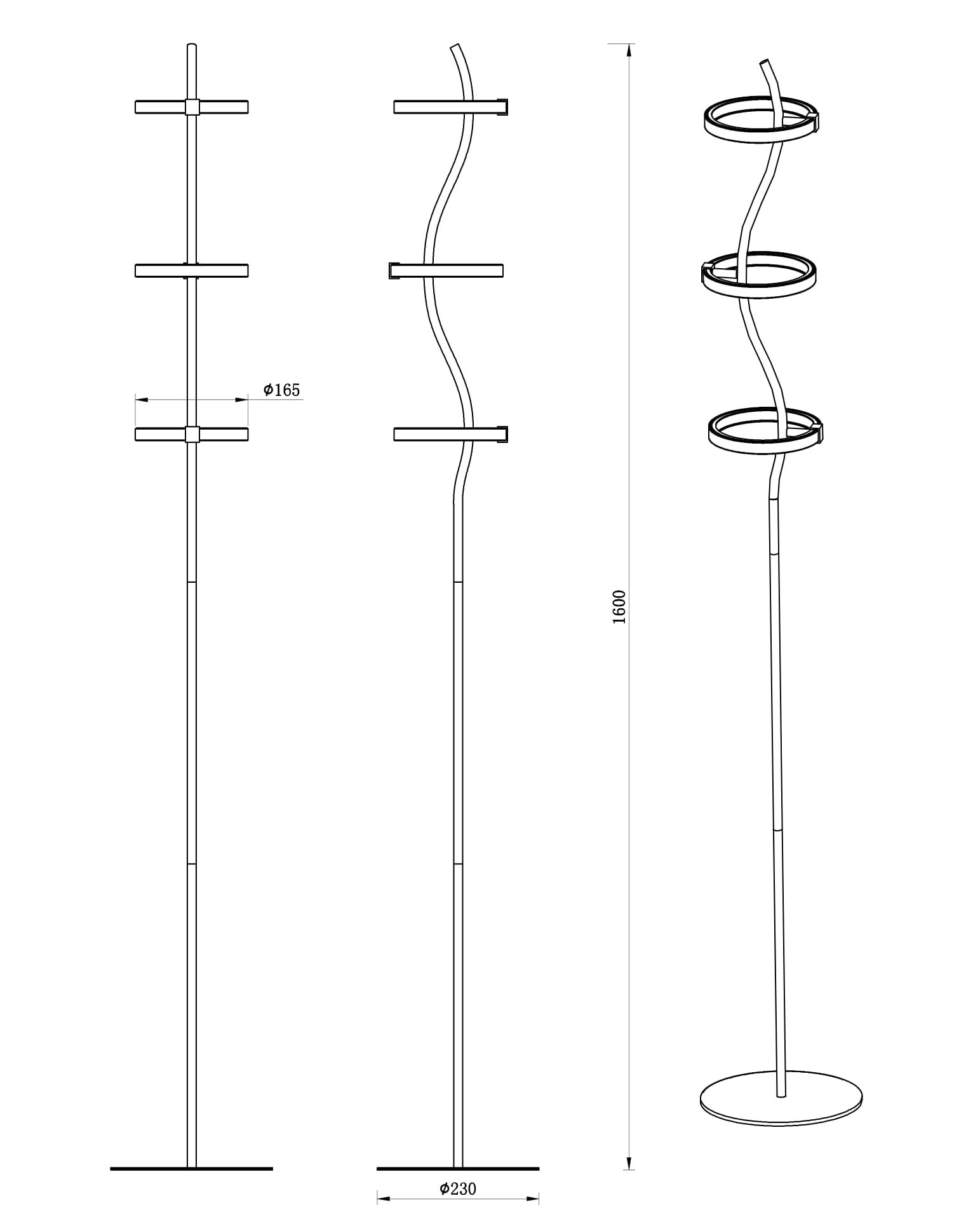 Lámparas de pie modernas